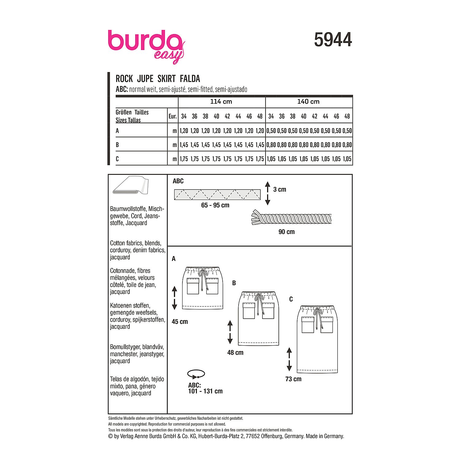 burda Schnitt 5944 