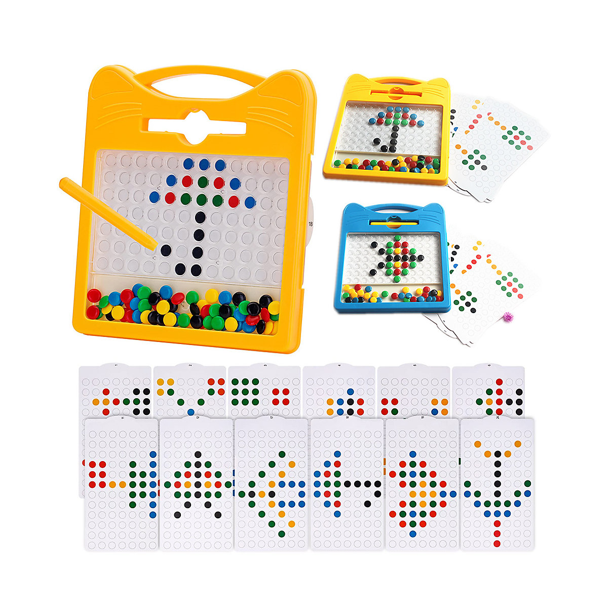 frler Magnetische Zeichentafel mit 60 Perlen Montessori Spielzeug Mitbringsel für Kinder