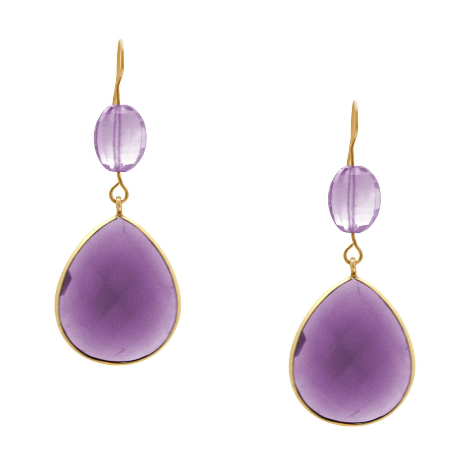 Ohrringe 'Lila. lavendel Amethyst Tropfen'