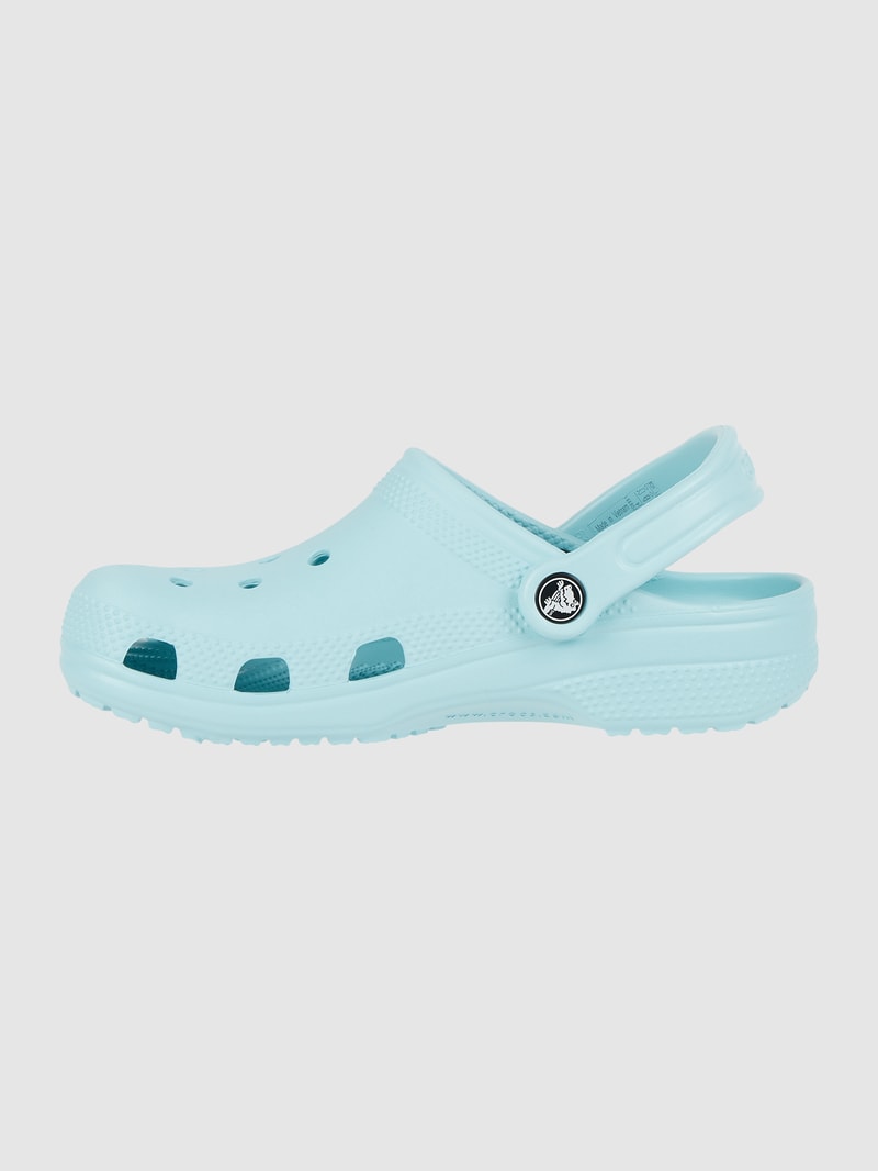 Clogs mit Fesselriemen in hellblau