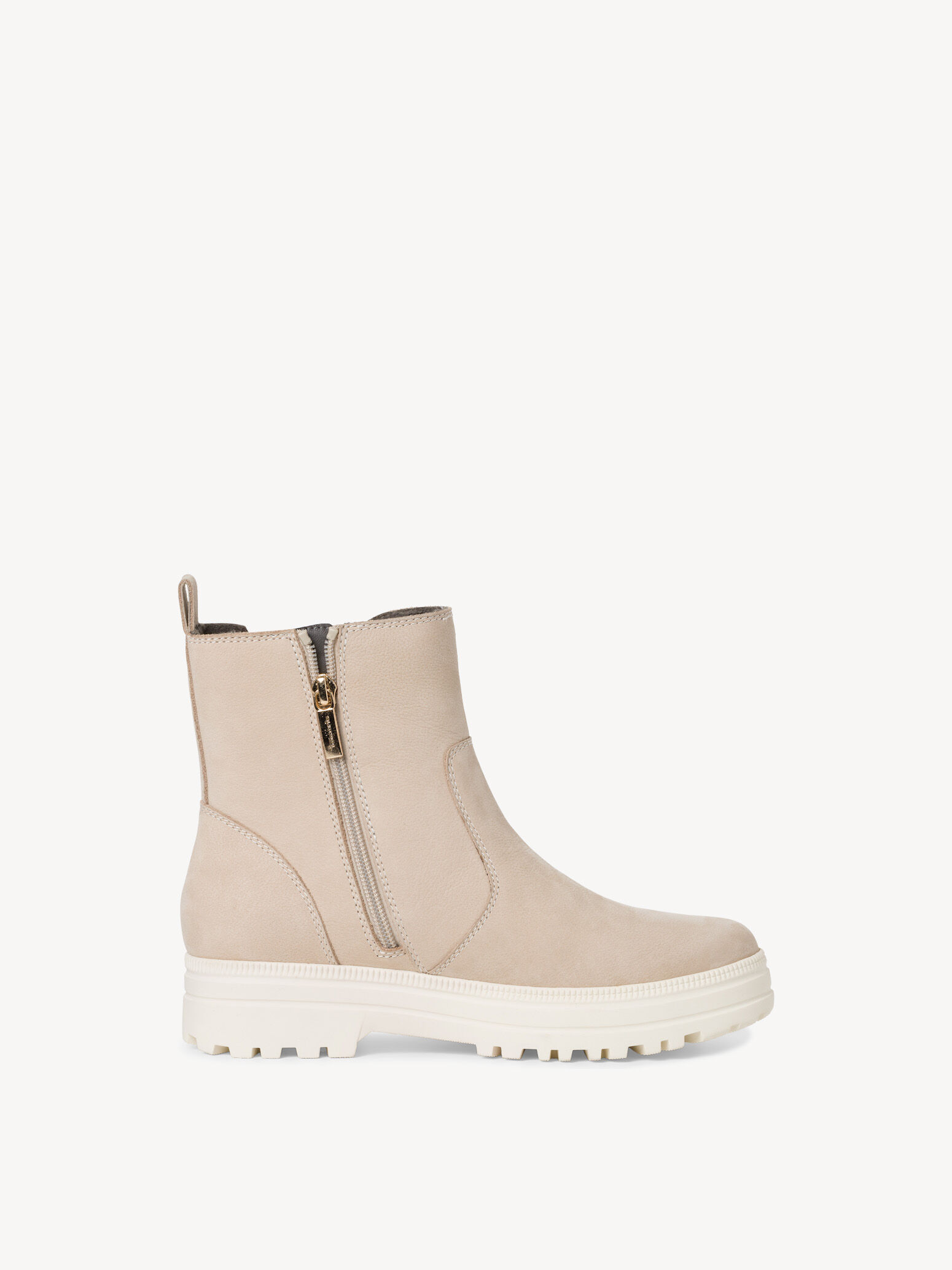 Bottine en cuir - beige