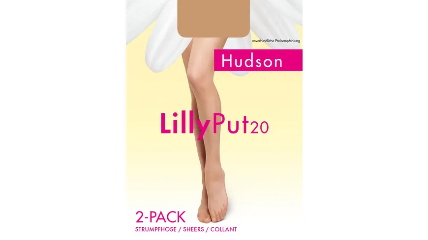 Hudson Damen Feinstrumpfhose Lilly Put 20 DEN 2er Pack make-up