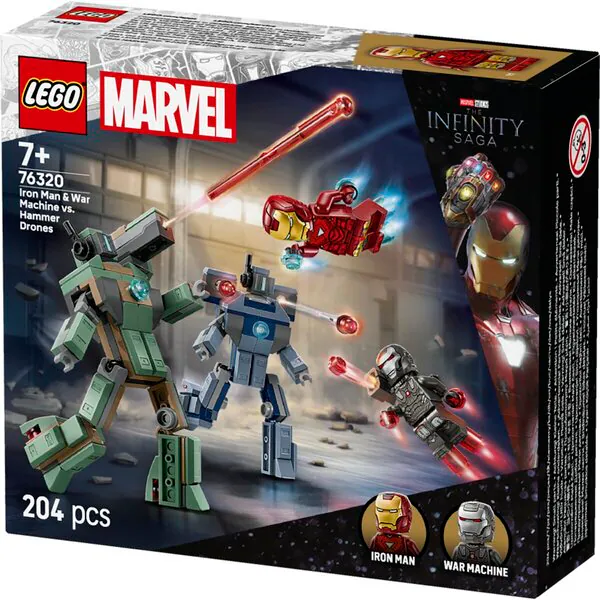 LEGO Marvel 76320 Iron Man ja sotakone vastaan Hammer-droonit