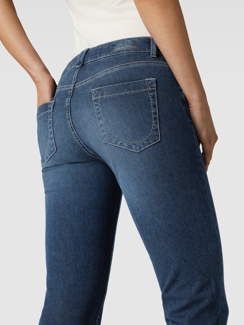 Jeans mit 5-Pocket-Design Modell 'CLAIRE' in blau