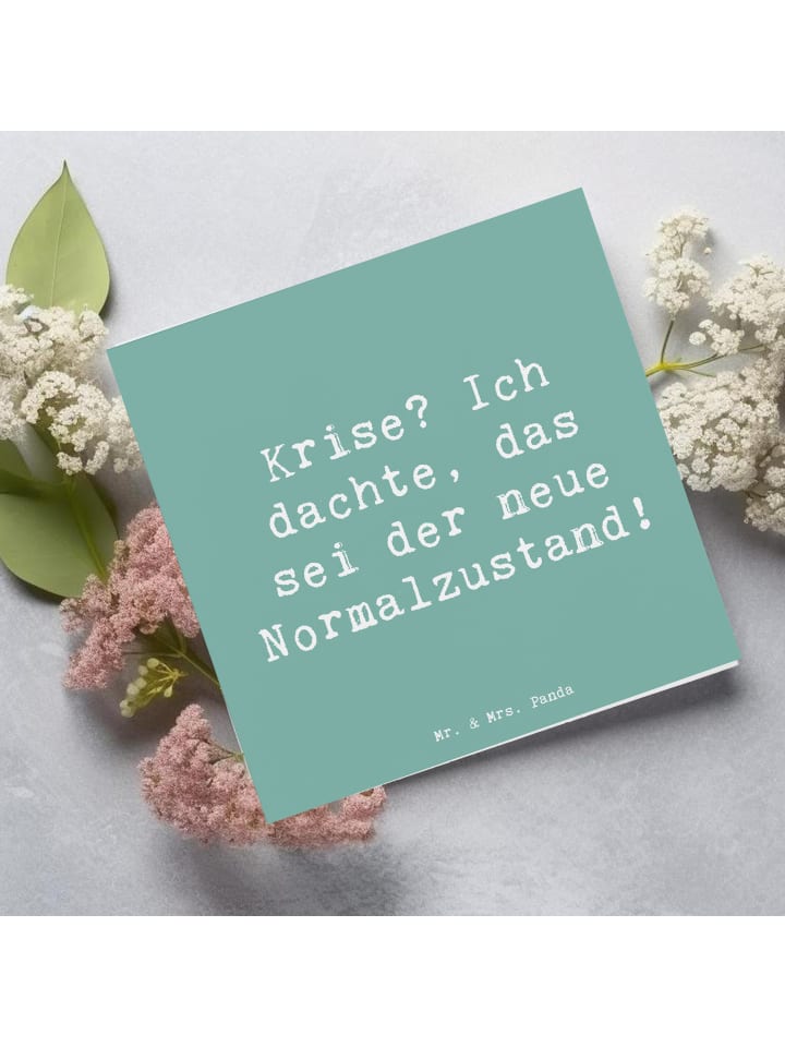 Mr. & Mrs. Panda Deluxe Karte Spruch Gelassenheit in Krisen mit ... in Meeresbrise günstig kaufen onesize