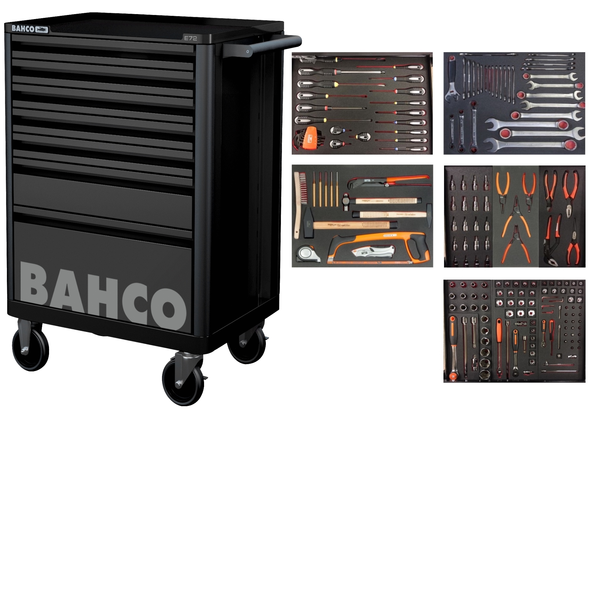 Bahco 1472K7BLACK-FULL5 Εργαλειοθήκη Μαύρο 193 τεμαχίων