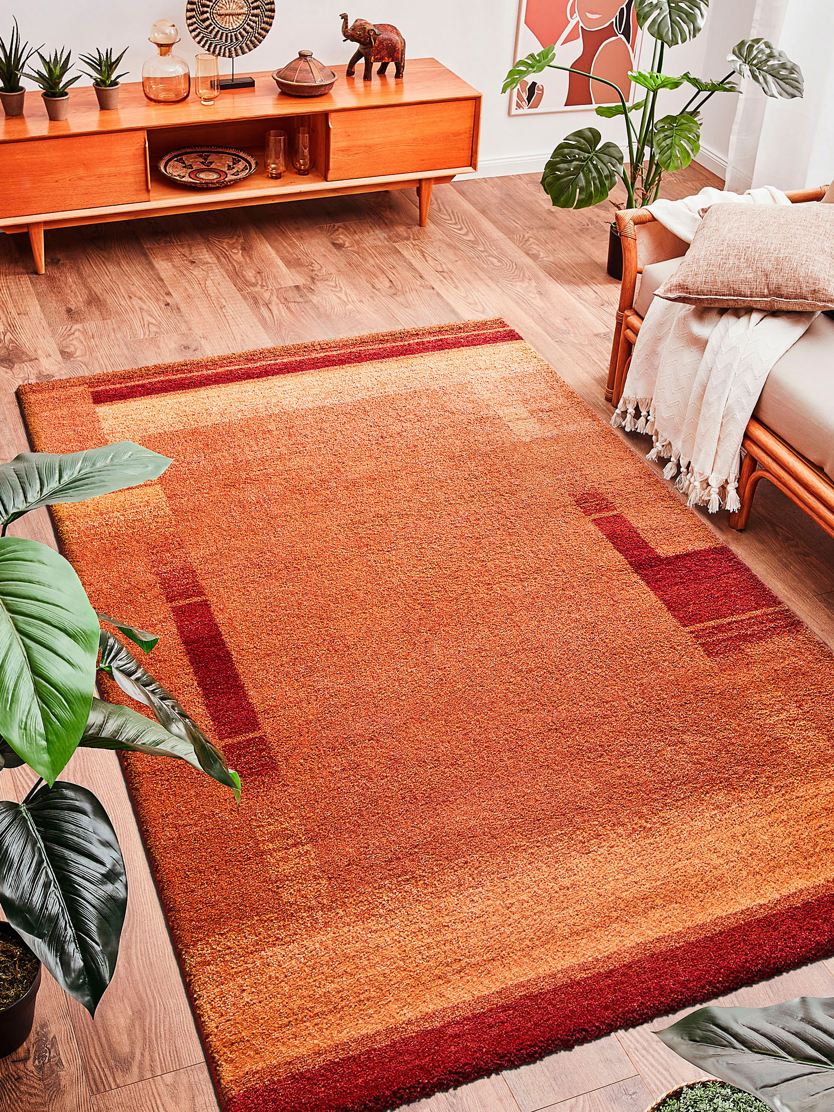 Night Life Designer-Teppich, Orange