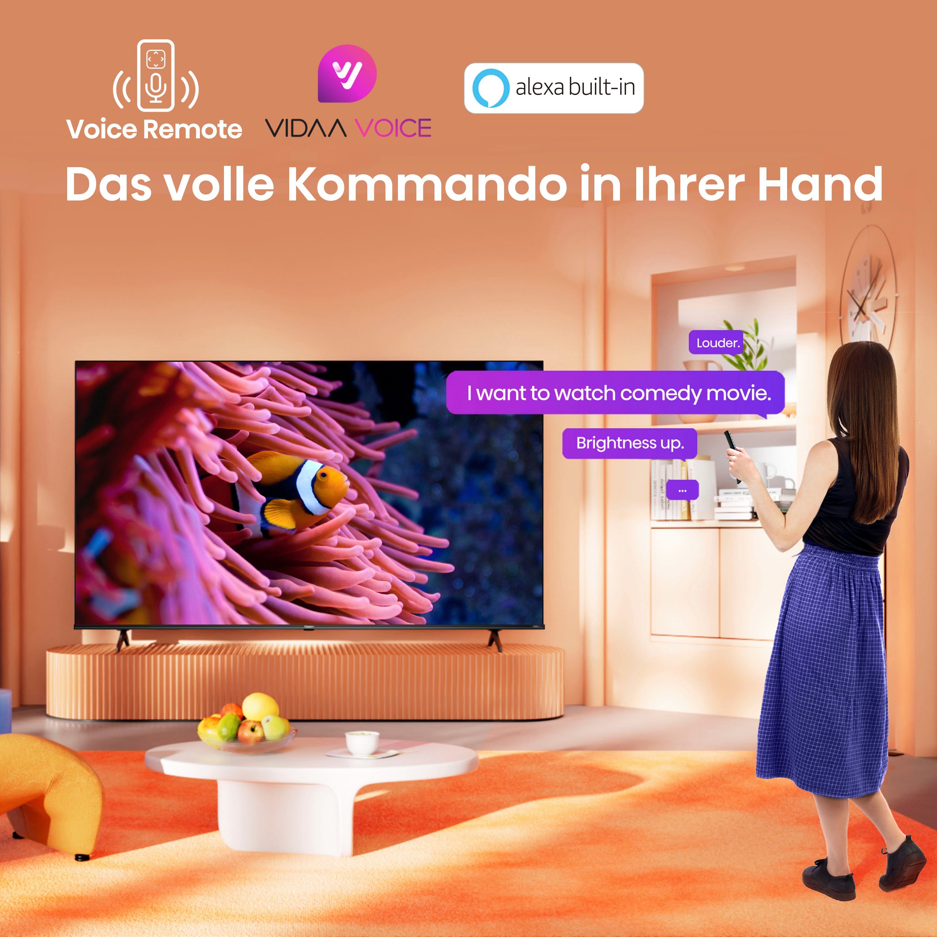 Hisense 58E61KT LED-Fernseher (146 cm/58 Zoll, 4K Ultra HD, Smart-TV, Smart-TV, Dolby Vision, Triple Tuner DVB-C/S/S2/T/T2)