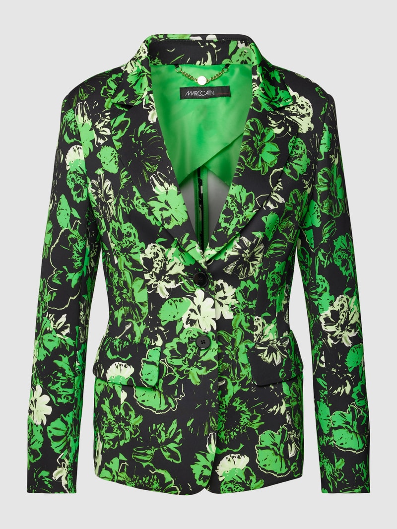 Blazer mit Allover-Muster in grün