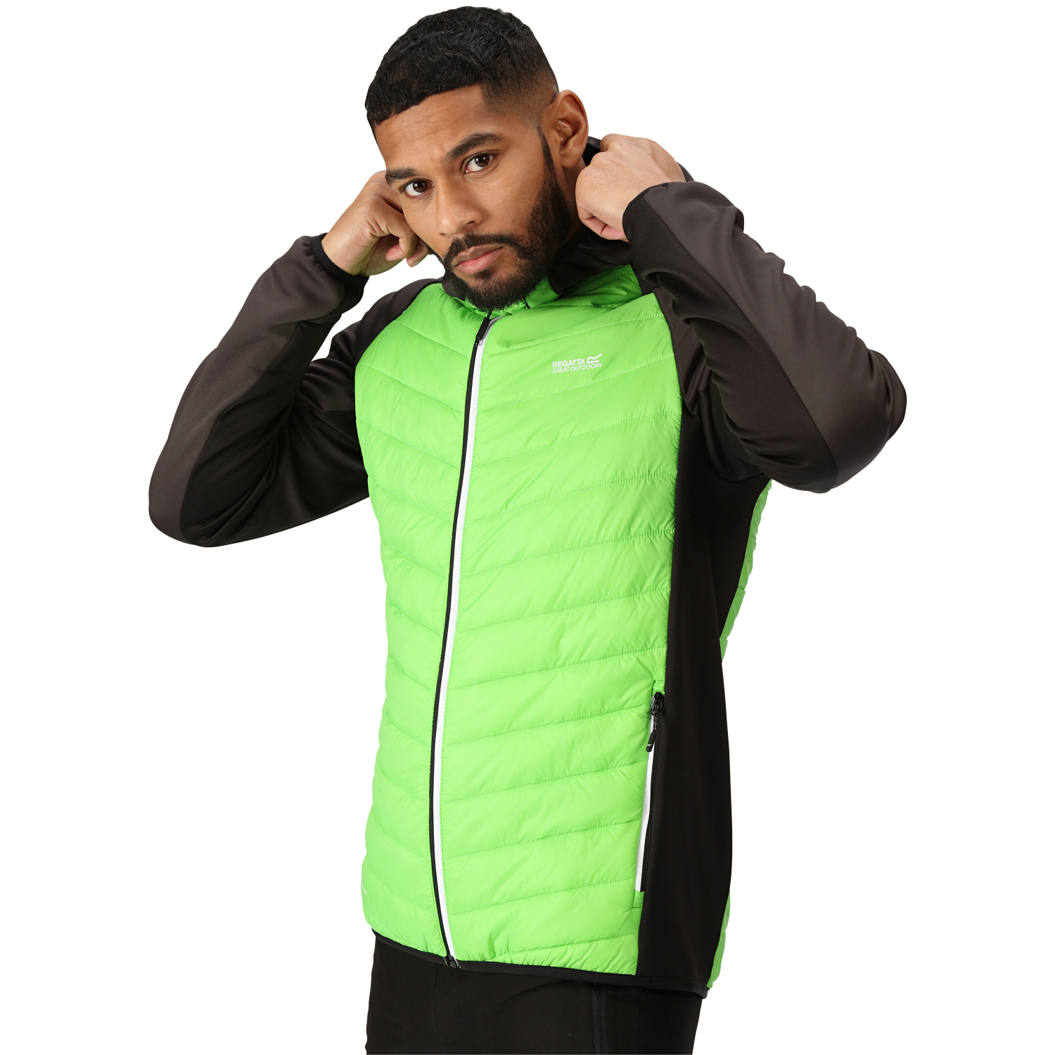Regatta Herren Jacke Andreson VIII Hybrid (grau/grün)
