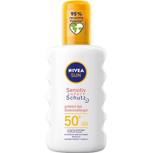 NIVEA SUN Sensitiv Sonnenspray Sofort-Schutz LSF 50   200 ml  Spray