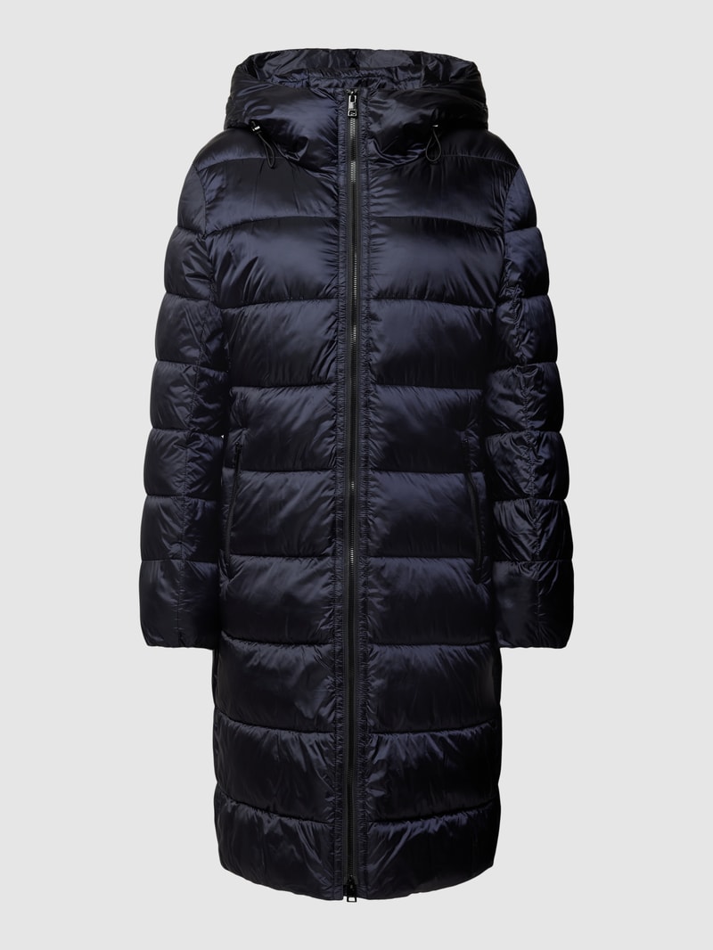 Steppmantel mit Zweiwege-Reißverschluss in marineblau