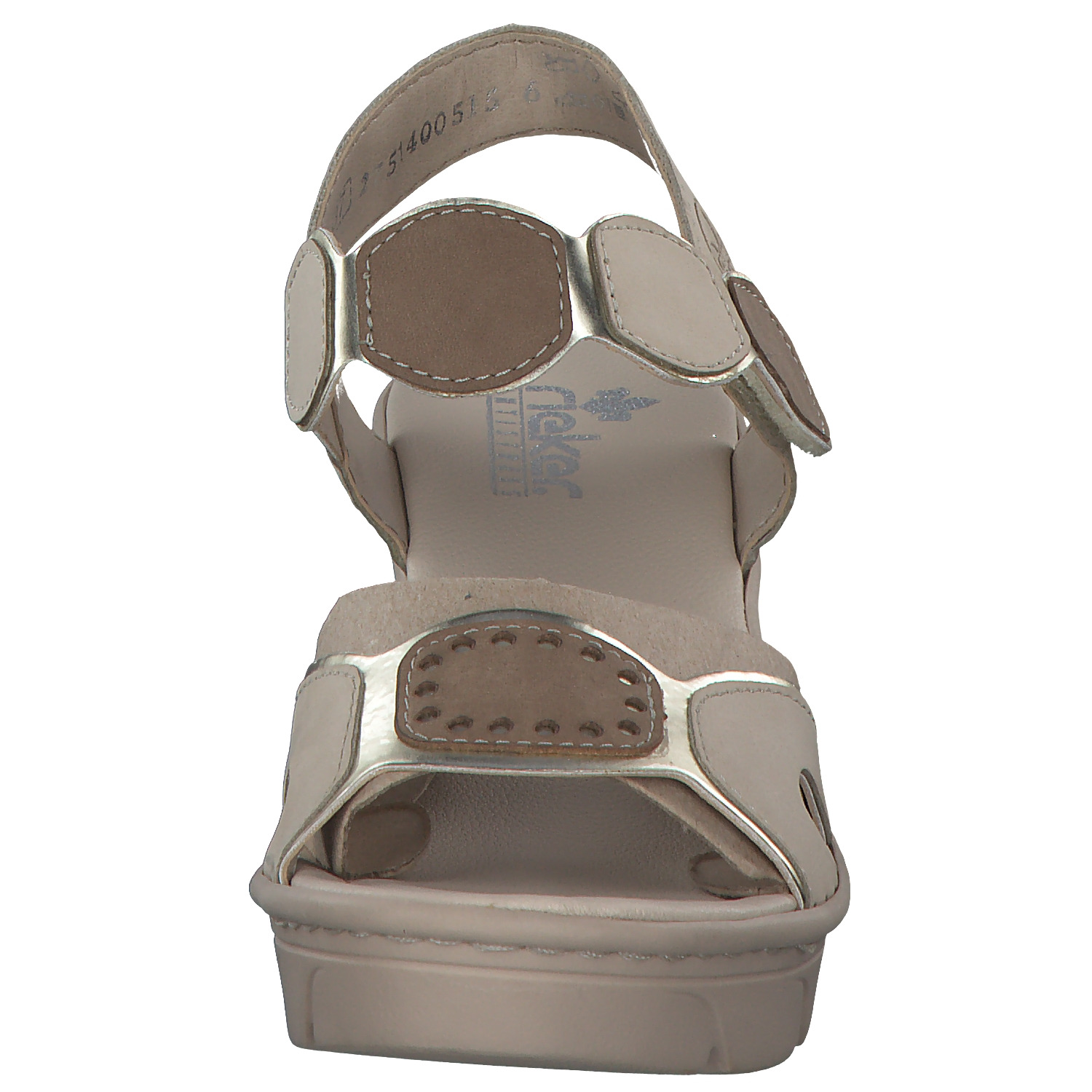 Rieker 67576, Plateau-Sandaletten, Damen, gold/perle/shell