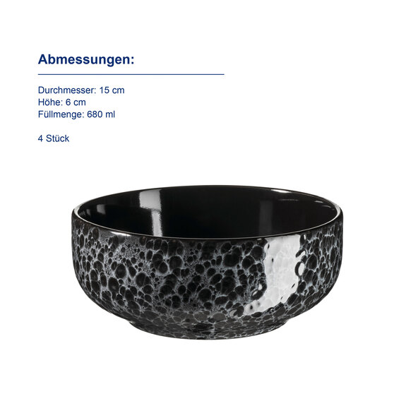 Kombiservice Filippa, schwarz, 16-tlg.