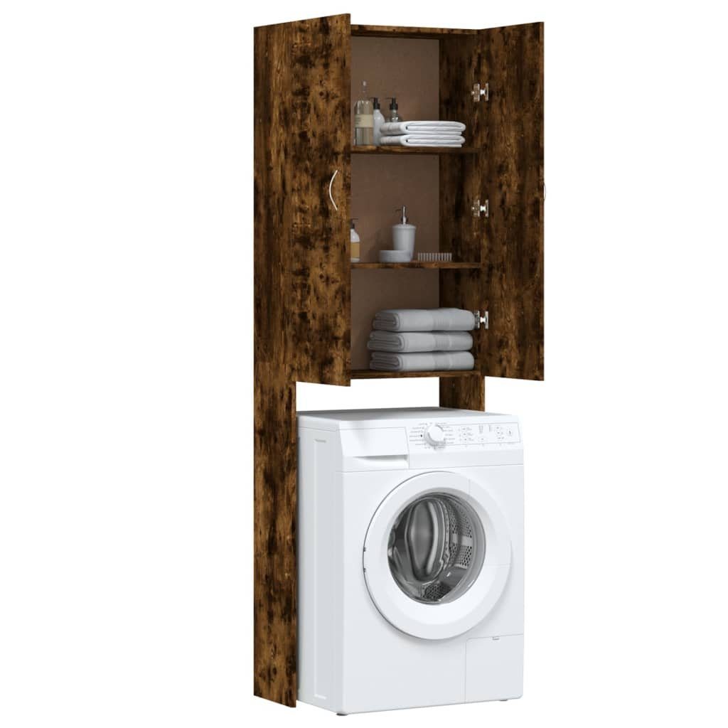 vidaXL Waschmaschinenumbauschrank Waschmaschinenschrank Räuchereiche 64x25,5x190 cm