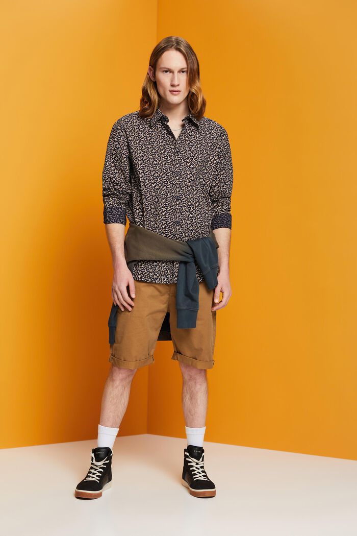 Slim-Fit-Hemd aus Baumwolle mit Muster