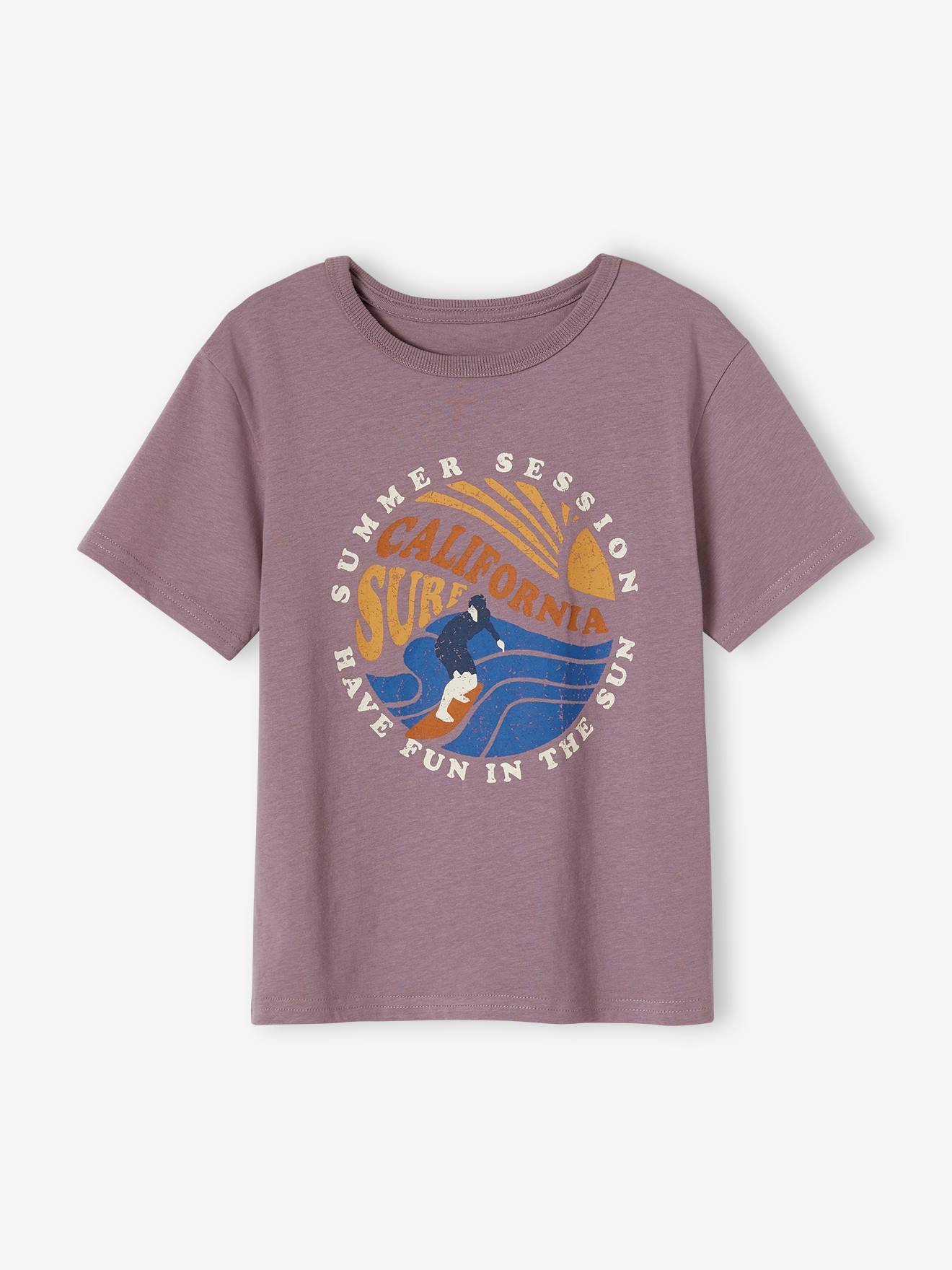 T-shirt motifs graphiques garçon manches courtes ecru