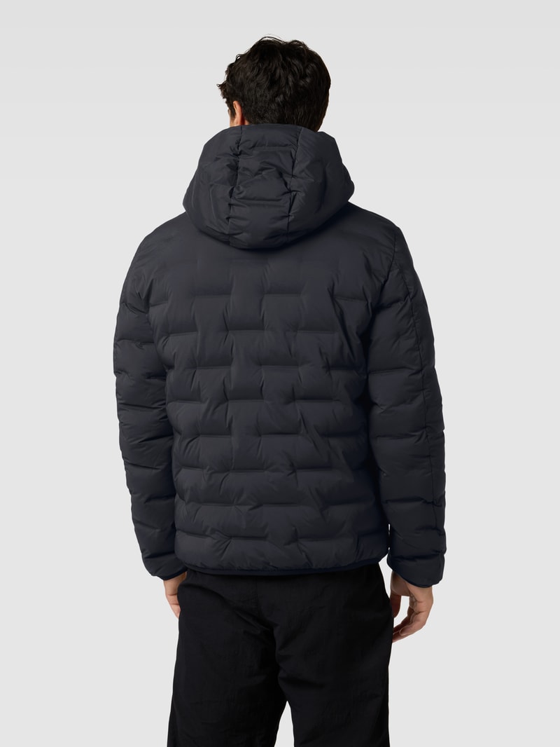 Jacke mit Strukturmuster Modell 'BRANDO' in schwarz