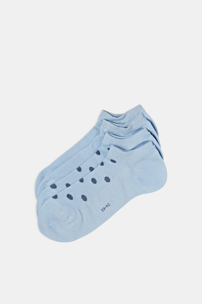 2er-Set Sneakersocken mit Mesh, Bio-Baumwolle