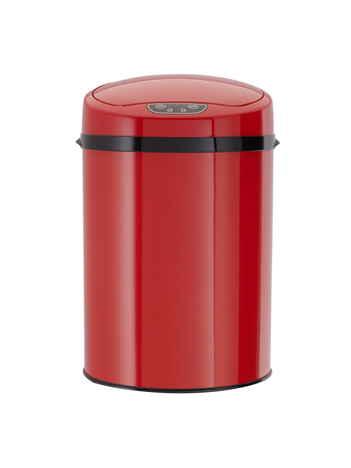 Echtwerk Edelstahl Badabfalleimer mit Sensor 9 l in Rot günstig kaufen onesize