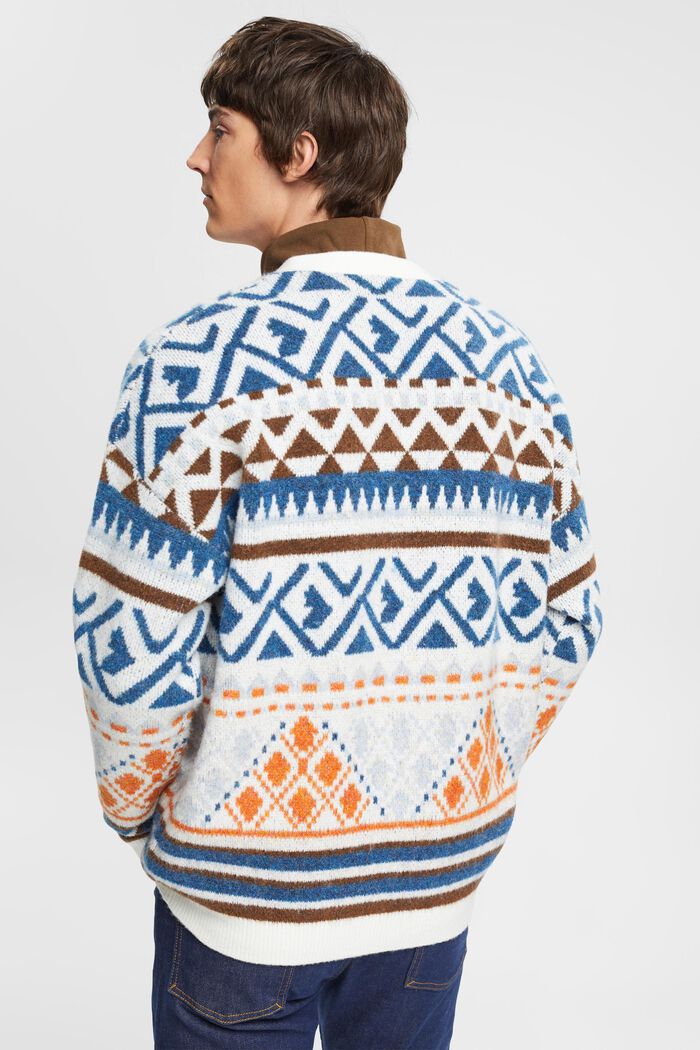 Cardigan mit V-Ausschnitt und Jacquard-Muster