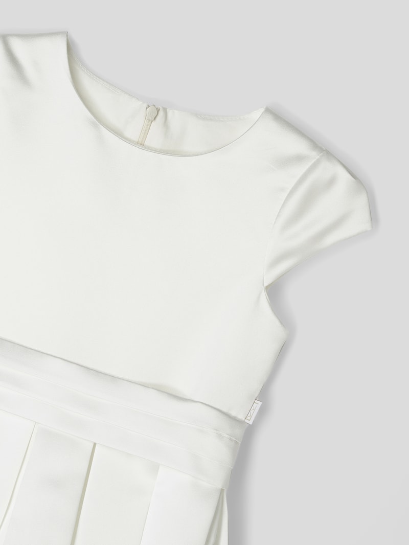 Kleid mit Taillenpasse in ecru