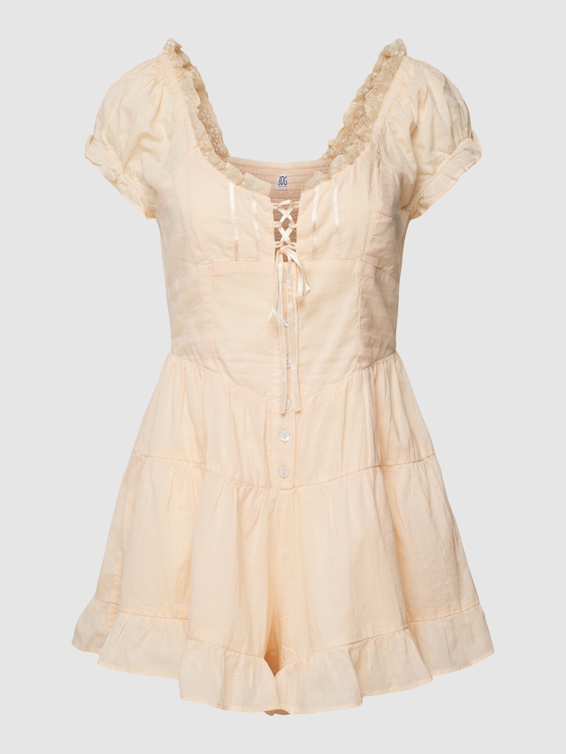 Playsuit mit Spitzenbesatz Modell 'Lilly' in ecru