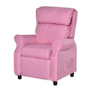 HOMCOM Kindersofa Kindercouch Kindersessel Stuhl Liegesofa verstellbar mit Fußstütze für 3-8 Jahre Jungen und Mädchen Rosa 58x53x70cm