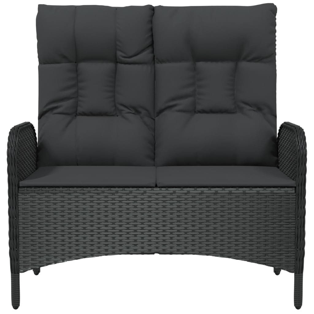 DOTMALL Gartenbank Relaxbank mit Kissen,Wetterfest, Oudoor, Poly Rattan,Verstellbar