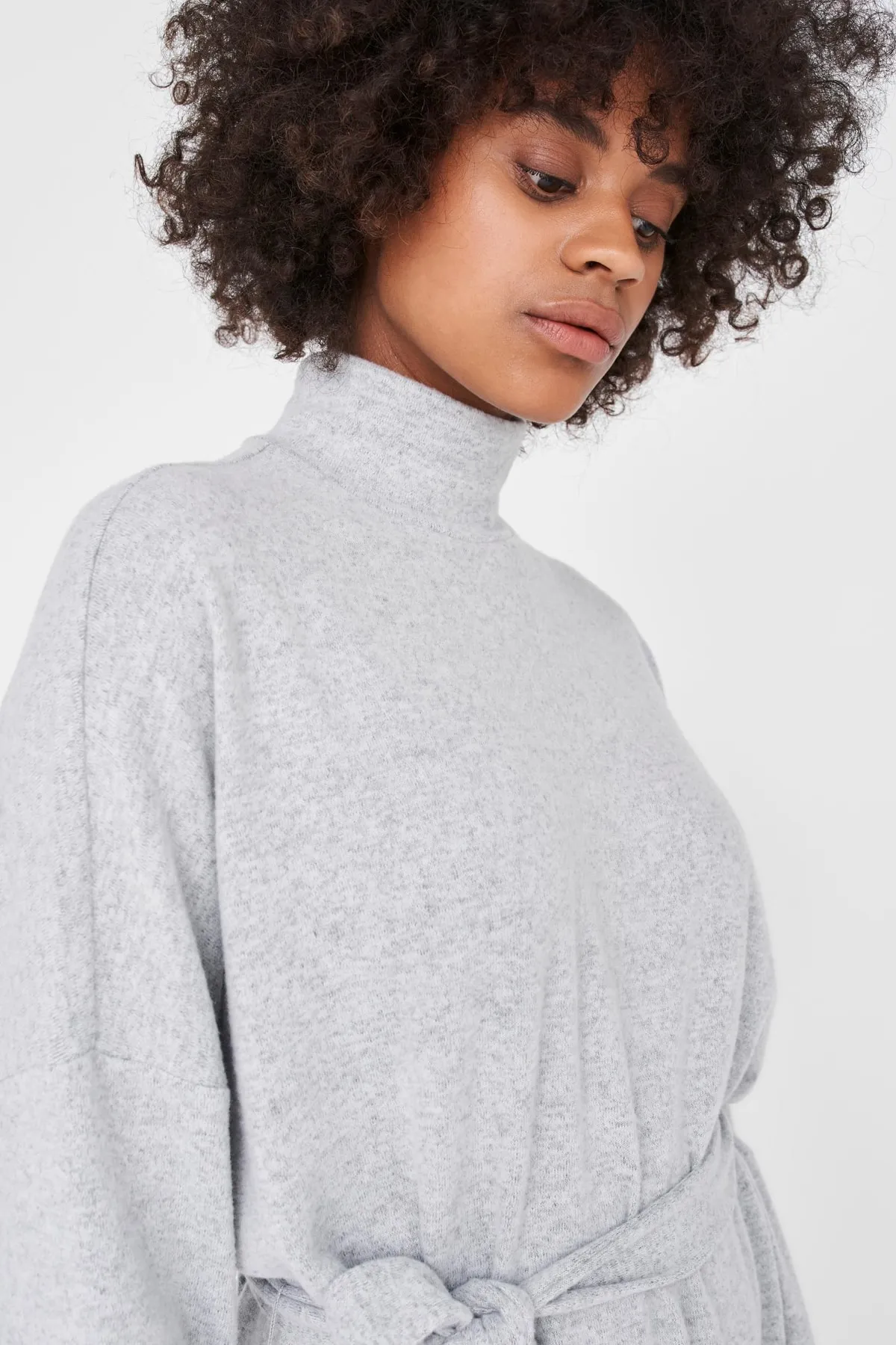 Noisy May  Hellgraues Melange-Kleid für Damen/Mädchen