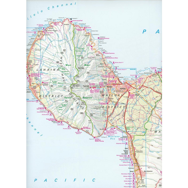 Nelles Map Hawaii: Maui Molokai 1 : 150 000 - Wanderkarte