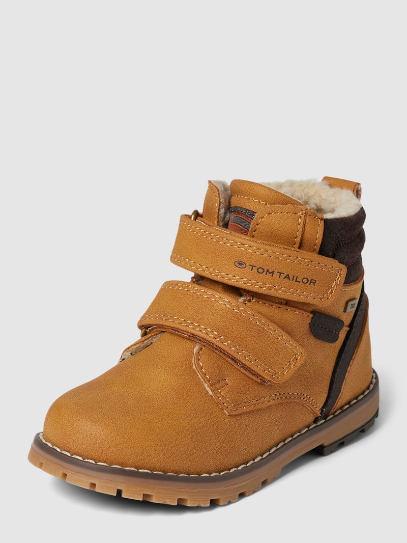 Stiefel mit Klettverschluss in camel
