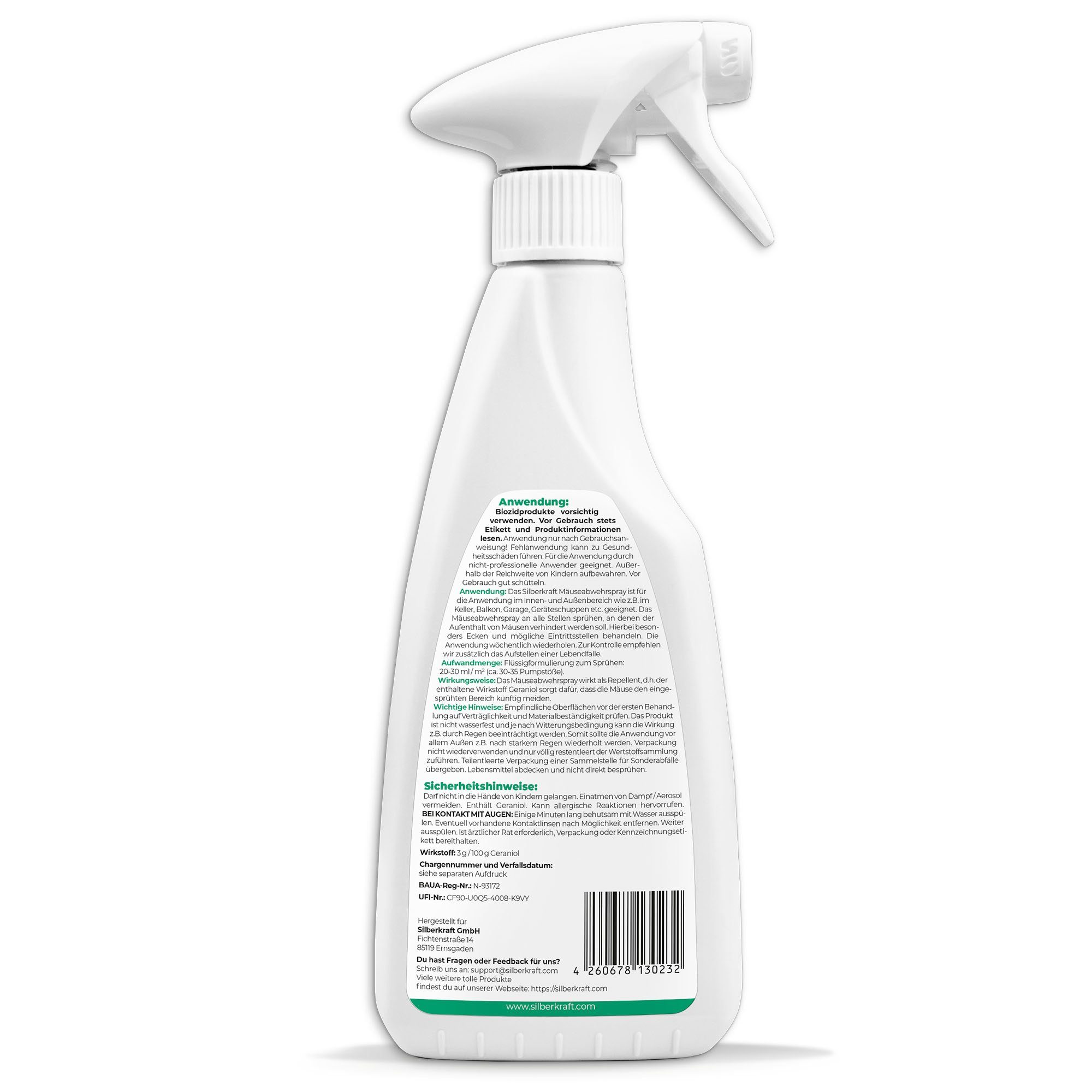 Silberkraft Insektenspray Mäuse-Abwehr-Spray, 500 ml, 1-St.