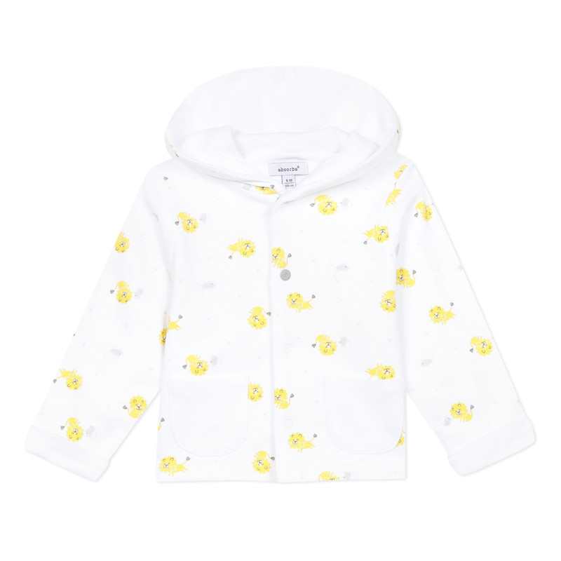 Manteau blanc ouatiné imprimé lions naissance Absorba