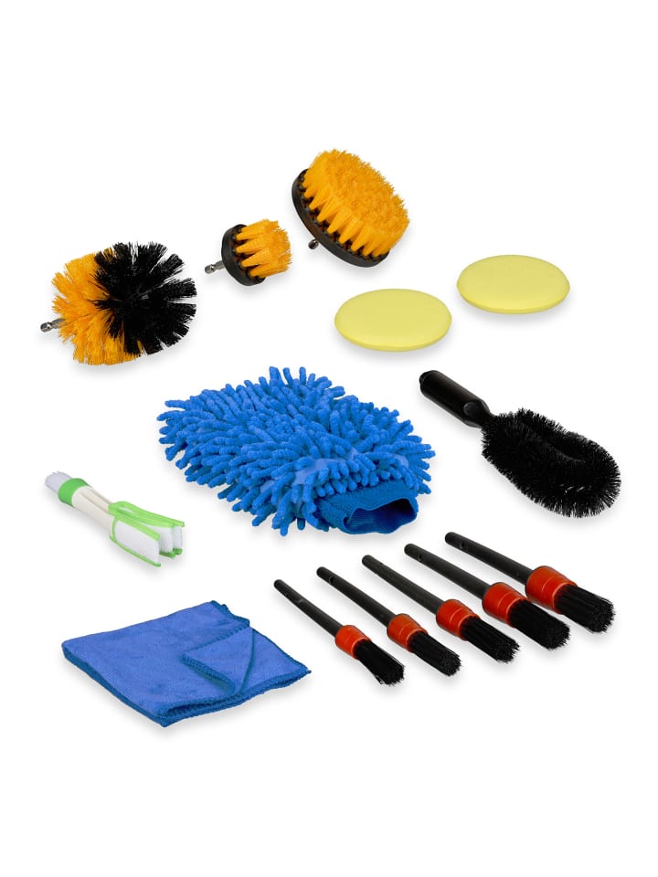 relaxdays 14-tlg. Auto-Reinigungsset in Bunt günstig kaufen onesize