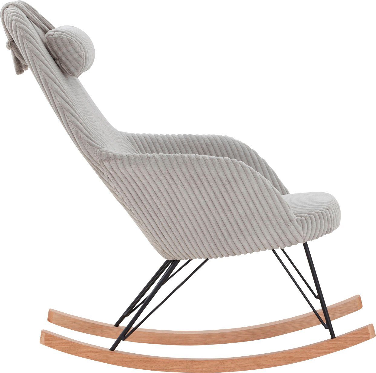 SalesFever Schaukelstuhl, Bezug in moderner Cord-Optik