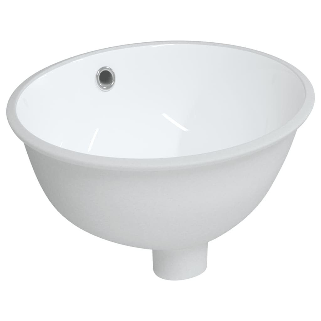 vidaXL Waschbecken Waschbecken Weiß 33x29x16,5 cm Oval Keramik