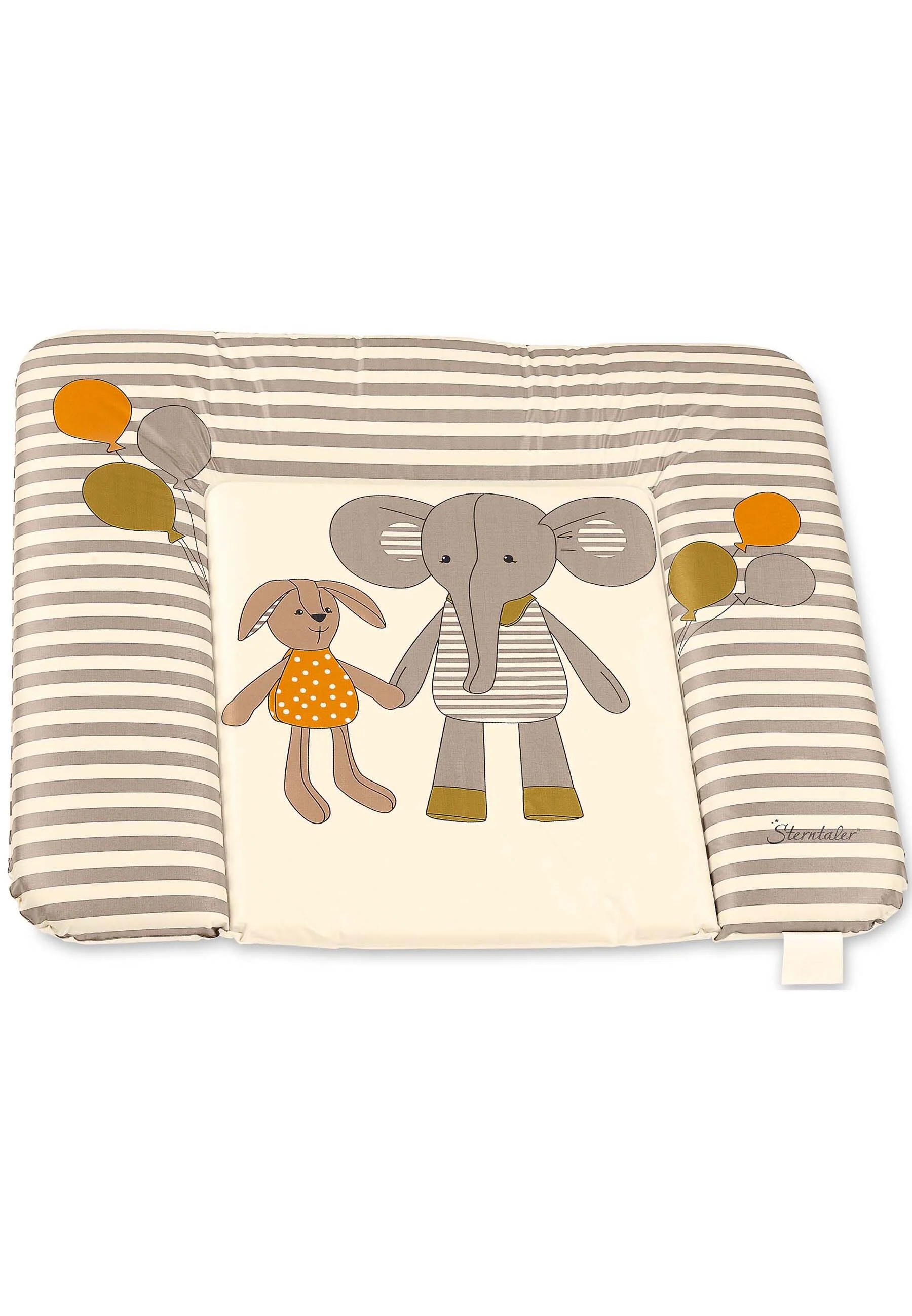 Wickelauflage Elefant Eddy + Hase Happy in Ecru