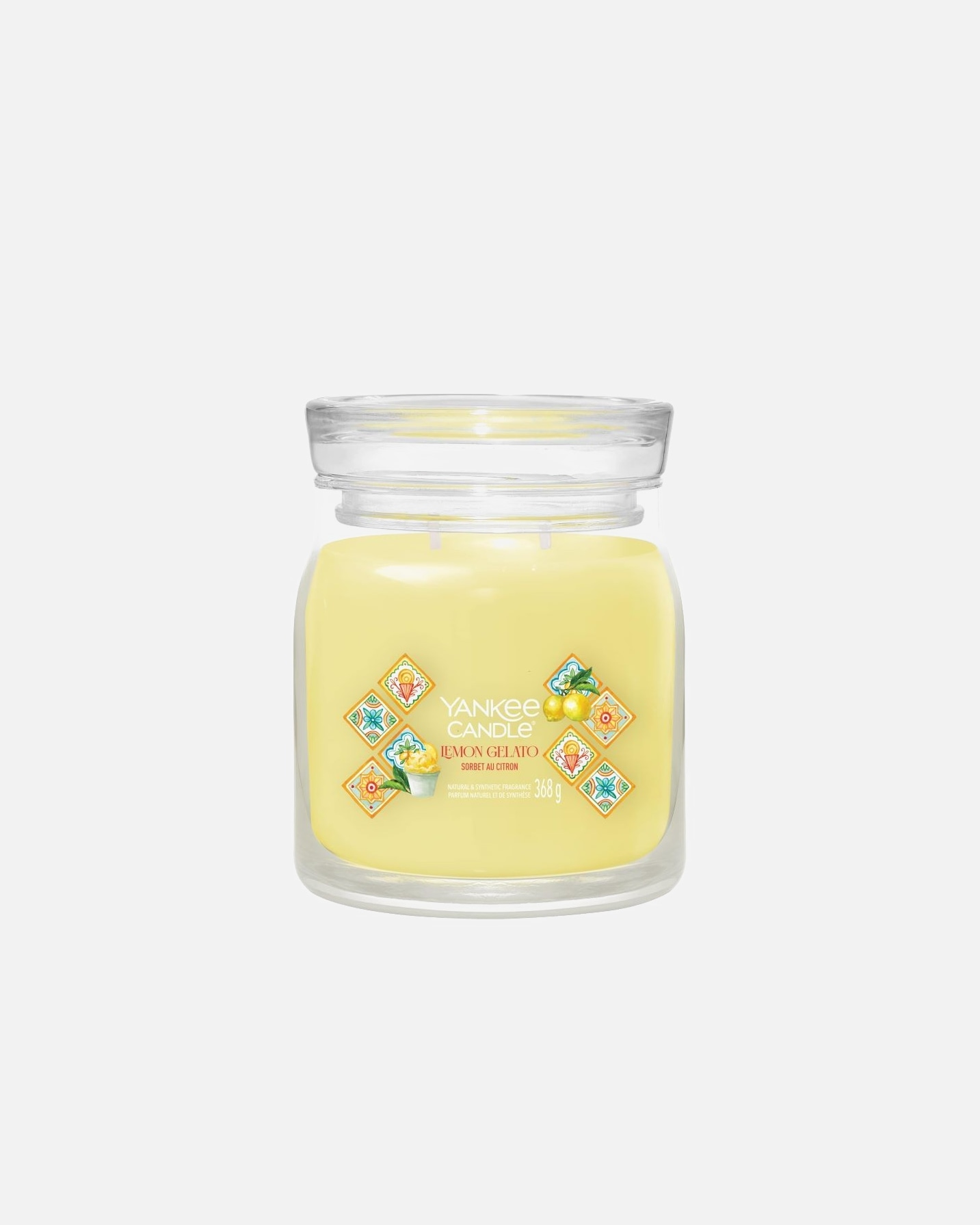 Lumânare Yankee Signature cu sorbet de lămâie în borcan