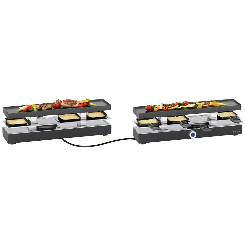 Trisa Raclette Trisa Style Connect Raclette 8 Pfännchen, Antihaftbeschichtung Schwarz