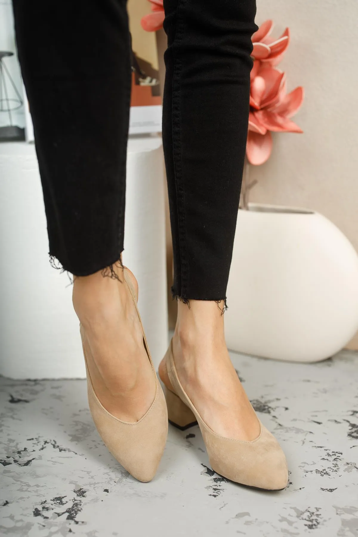 MUGGO  Gzhw711 Garantiert Damen-Schuhe mit offenem Rücken, klassischer Alltagsstil, stilvolle und bequeme Schuhe mit Absatz