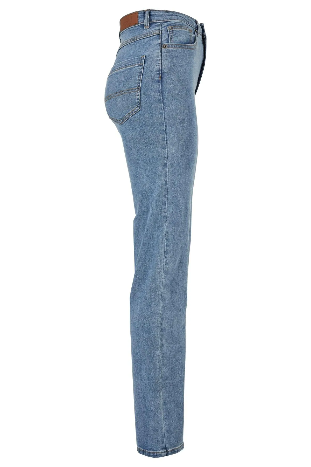 Urban Classics  Damen Ladies Highwaist Straight Slit Denim Pants