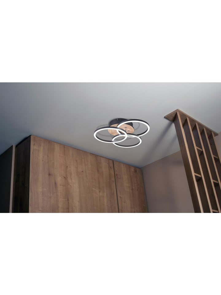 Reality Leuchten Deckenleuchte CIRCLE in Holznachbildung günstig kaufen onesize