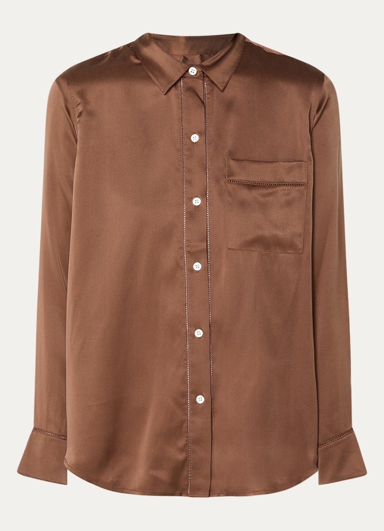 Chemisier en soie Rails Oak avec poche poitrine