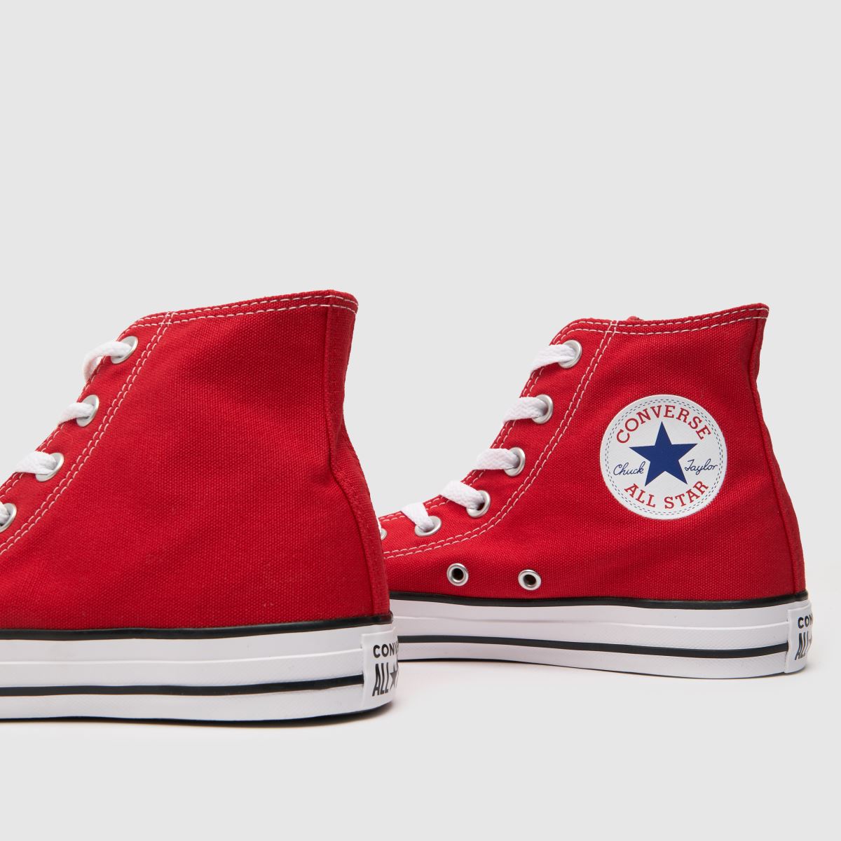 Converse – All Star – Röda höga sneakers