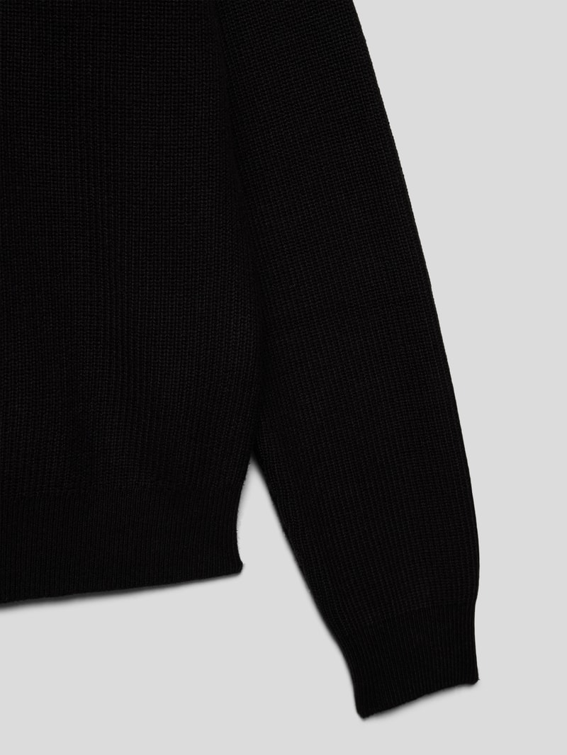 Strickpullover mit Kontraststreifen in black