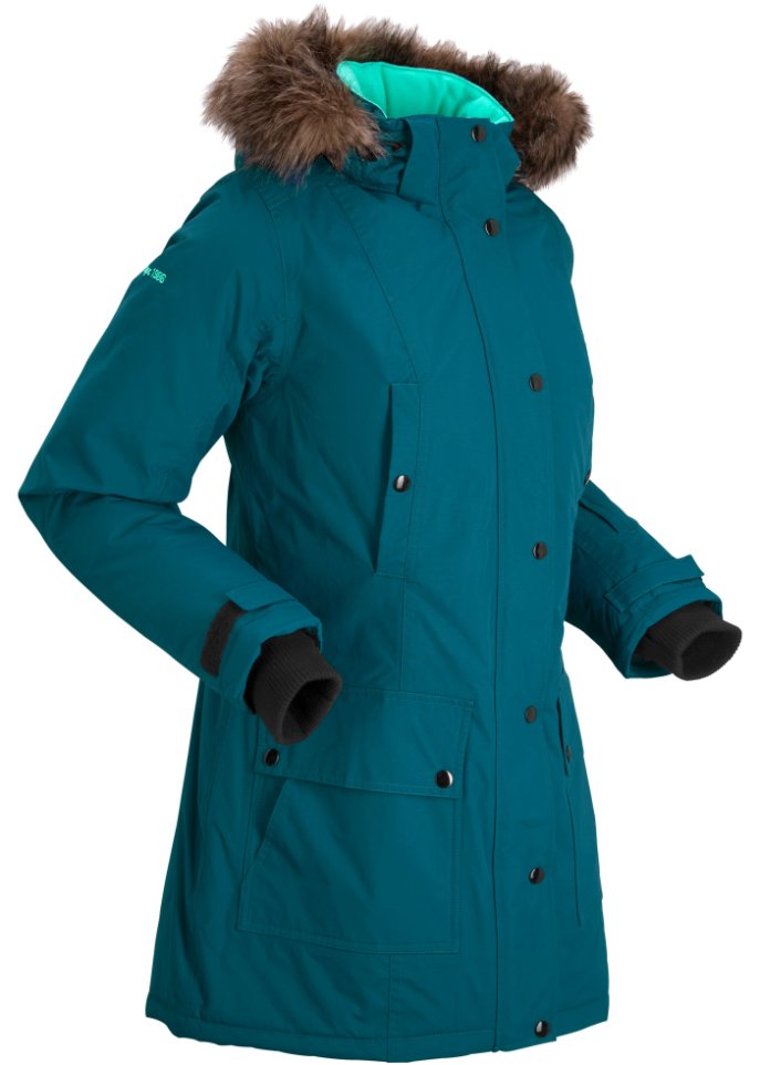 Funktions-Outdoor-Longjacke mit Kapuze