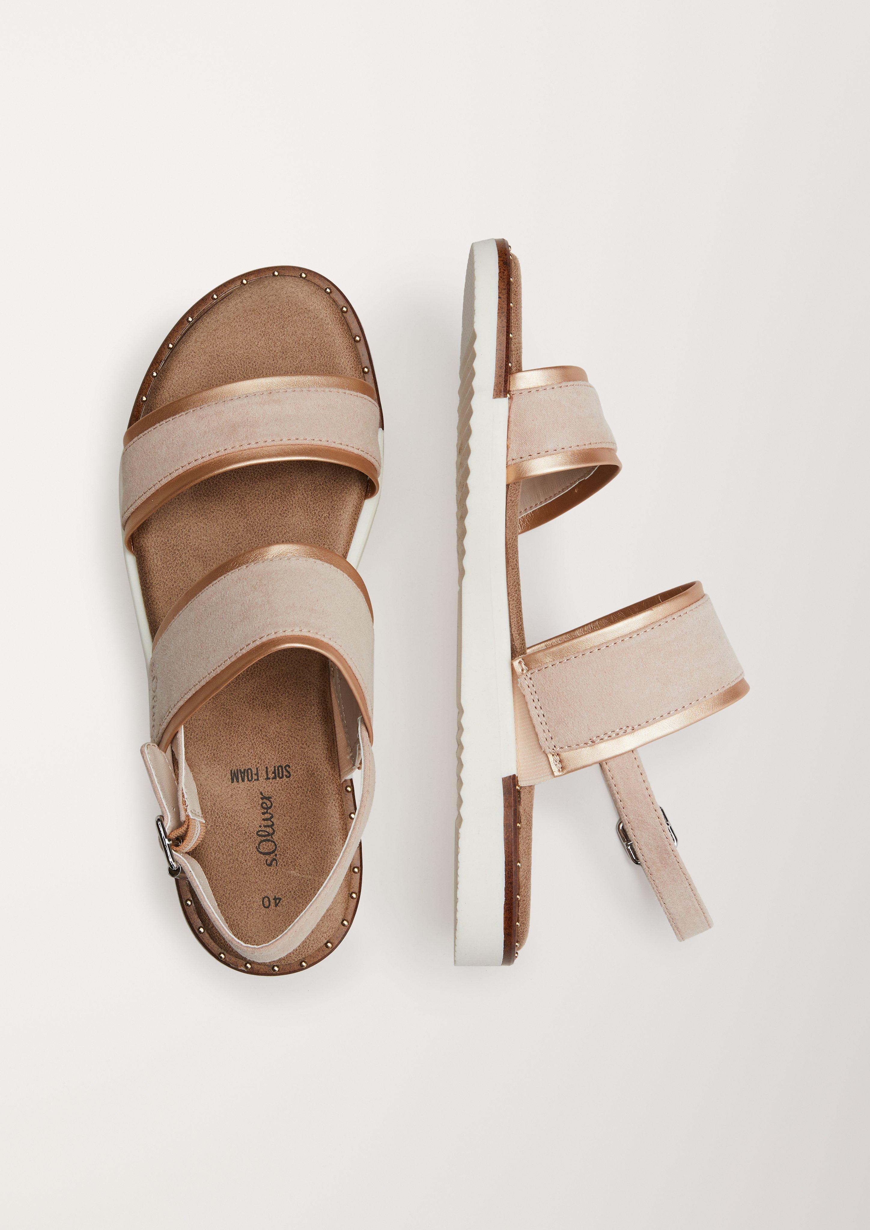 Vegane Sandalen mit Metallic  6005713-544