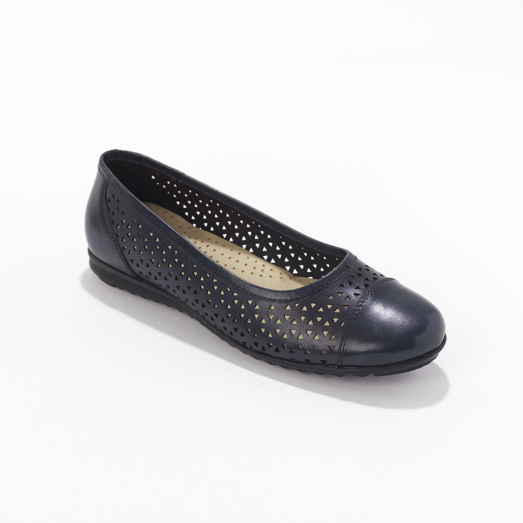 Ballerine cuir ajouré
