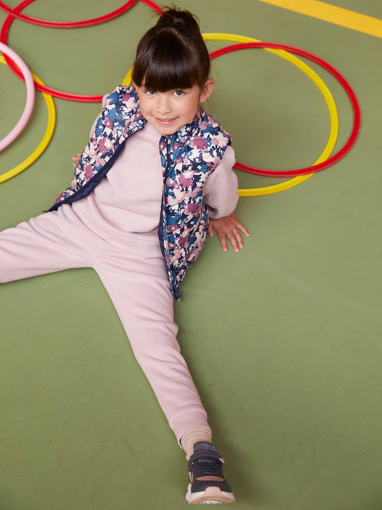 Vertbaudet Mädchen Sport-Set: Sweatshirt & Jogginghose MOVE TOGETHER - rosa